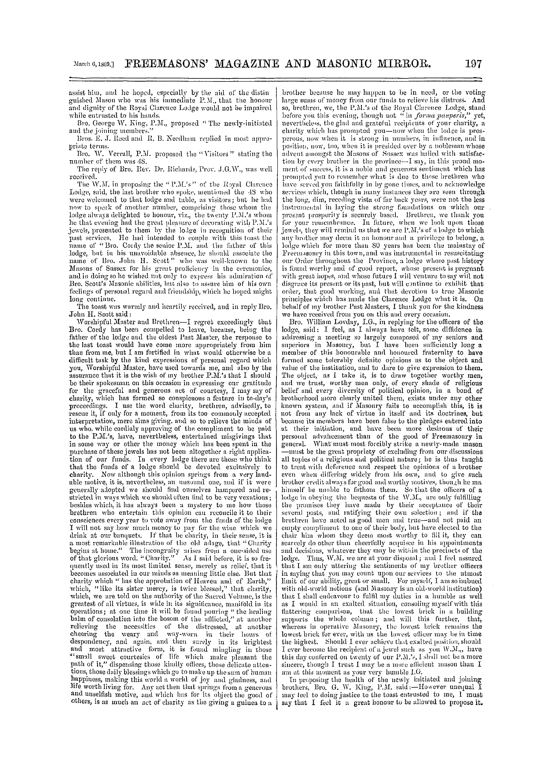 The Freemasons' Monthly Magazine: 1869-03-06: 17