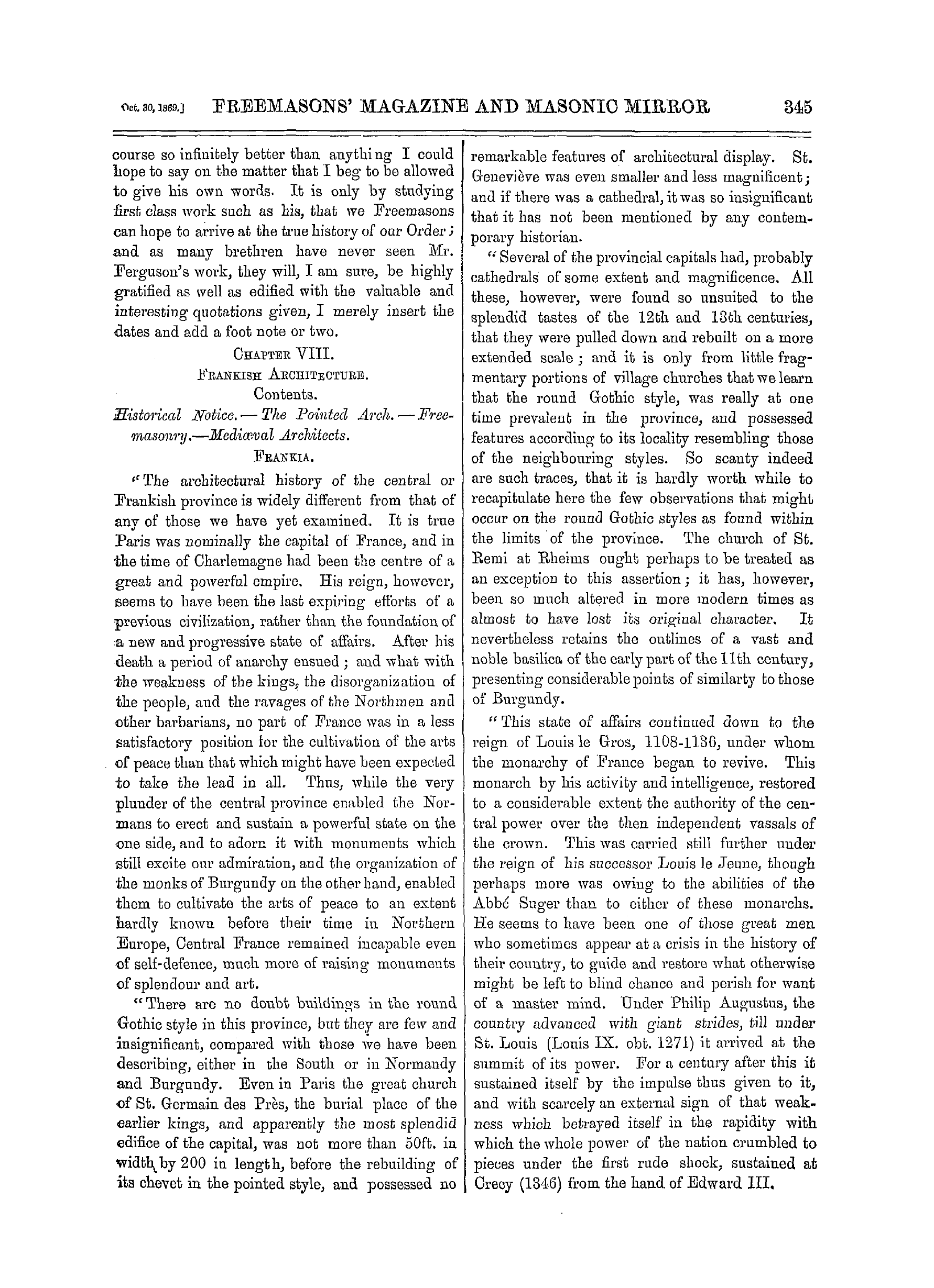 The Freemasons' Monthly Magazine: 1869-10-30: 5