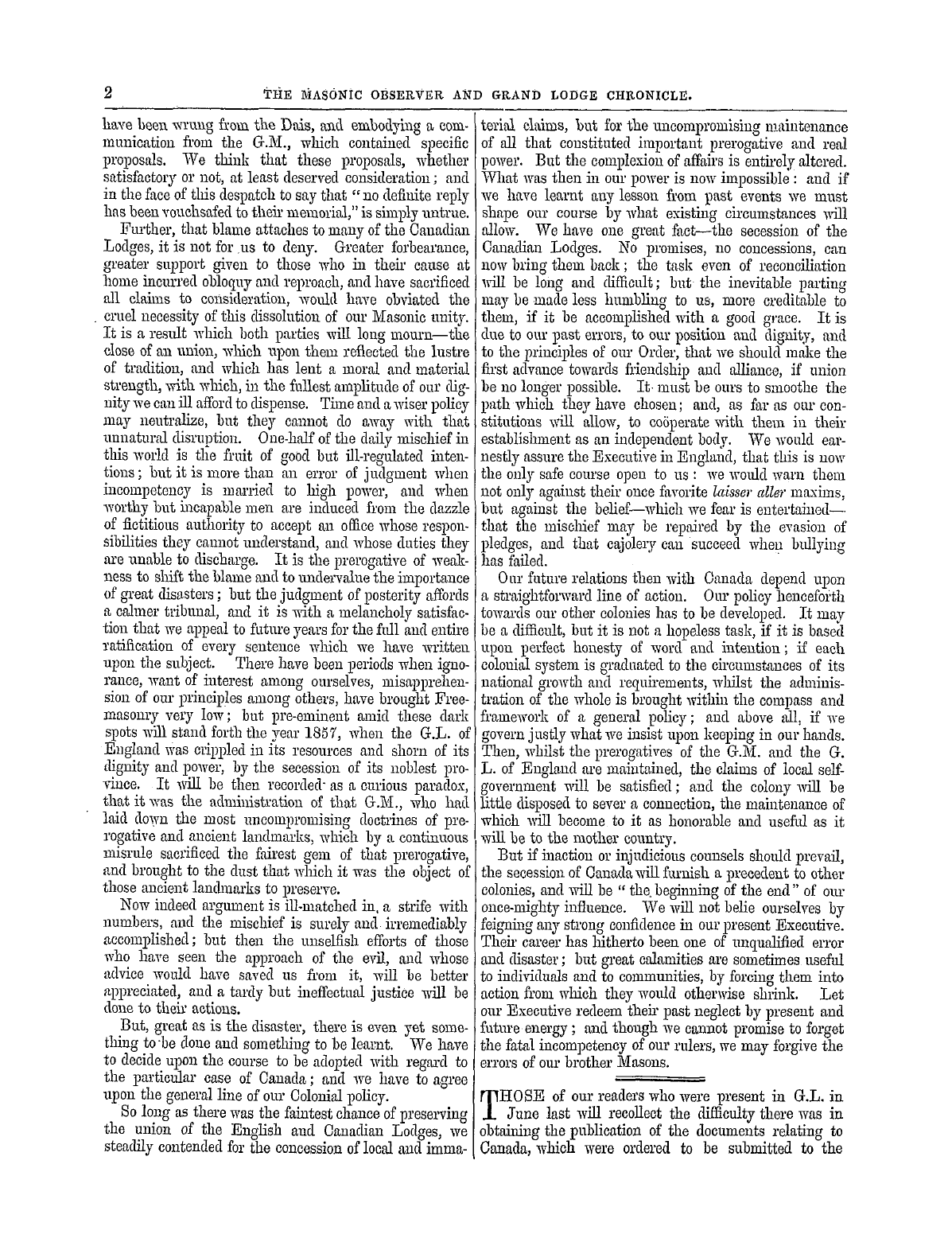 The Masonic Observer: 1857-09-20 - Ar00401