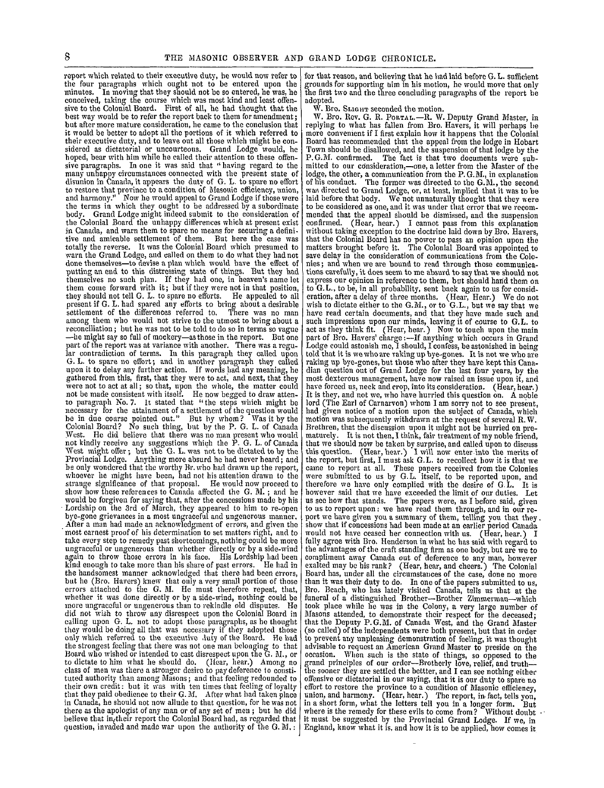 The Masonic Observer: 1857-09-20 - Grand Lodge.