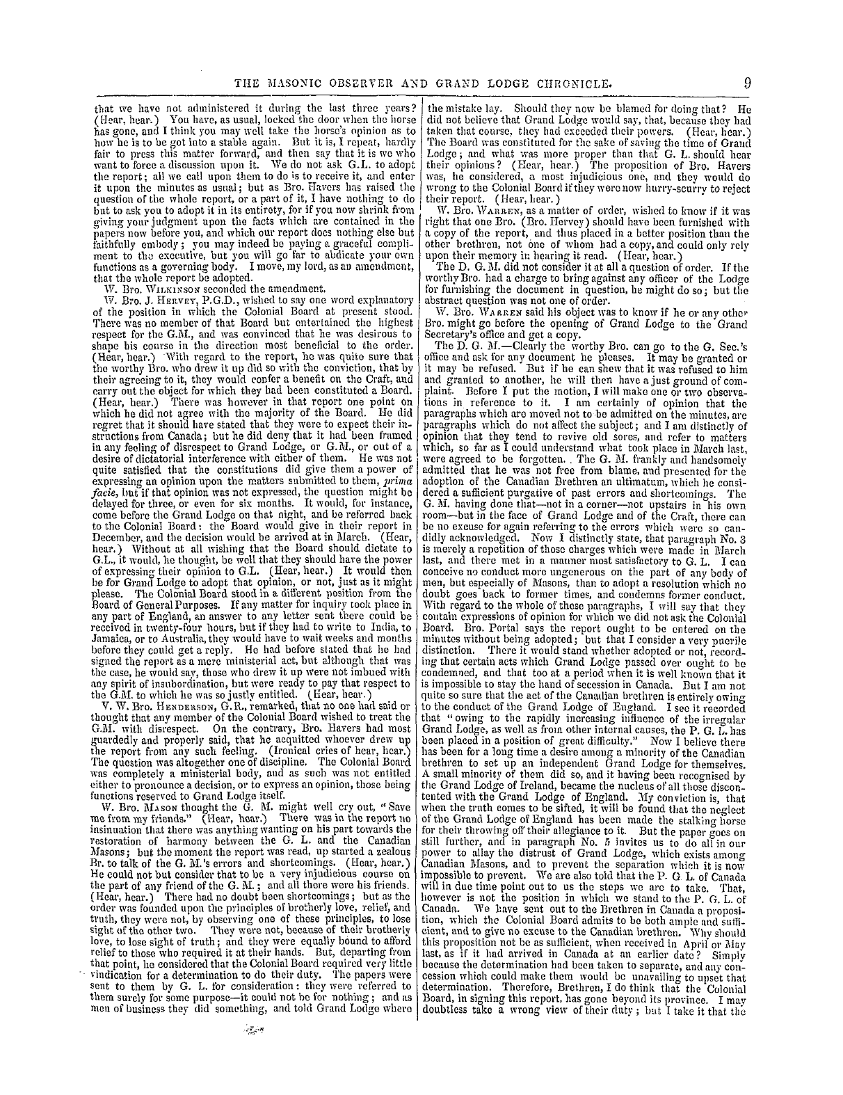 The Masonic Observer: 1857-09-20 - Grand Lodge.