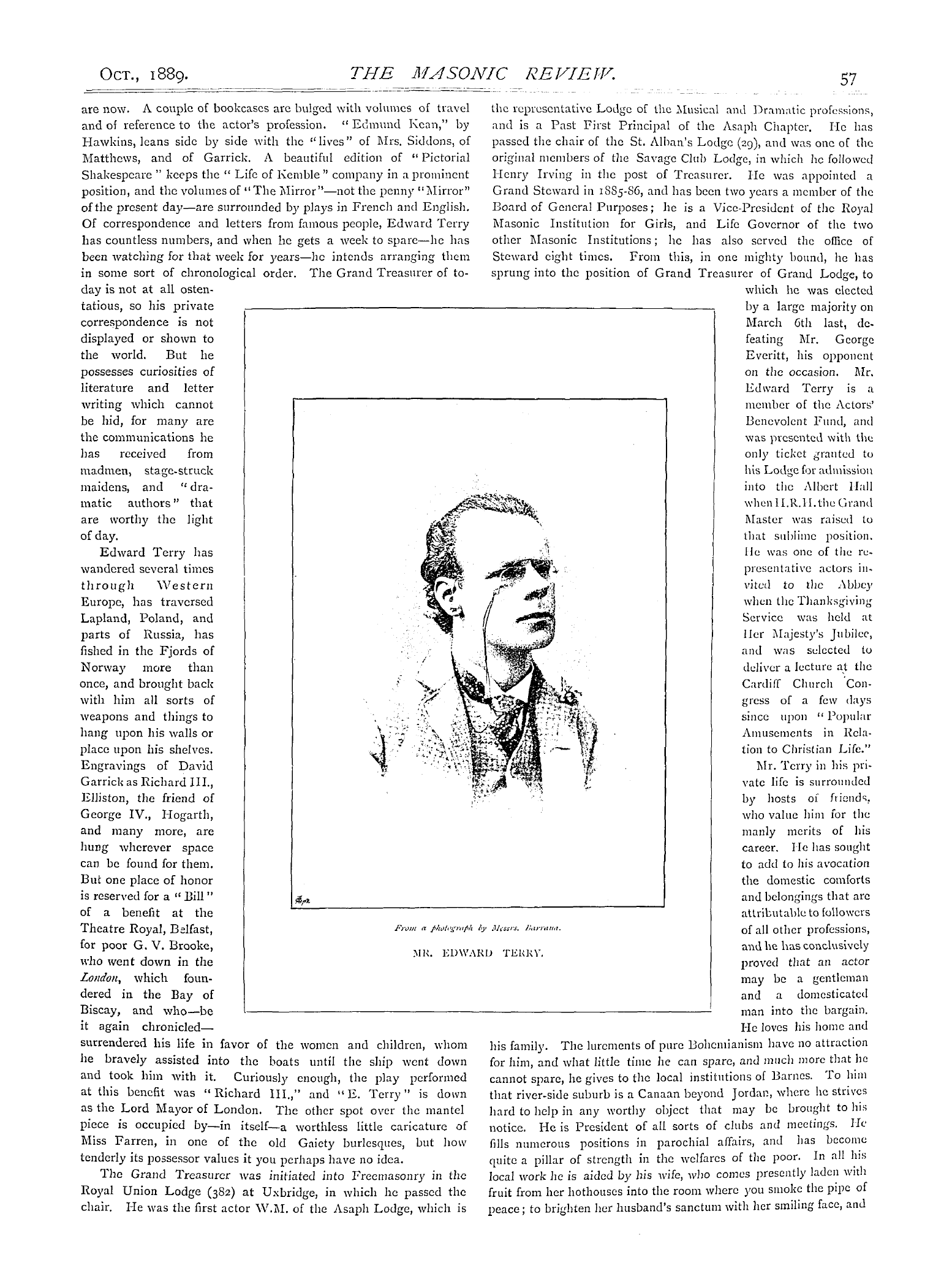 The Masonic Review: 1889-10-01 - Eminent Masons At Home.