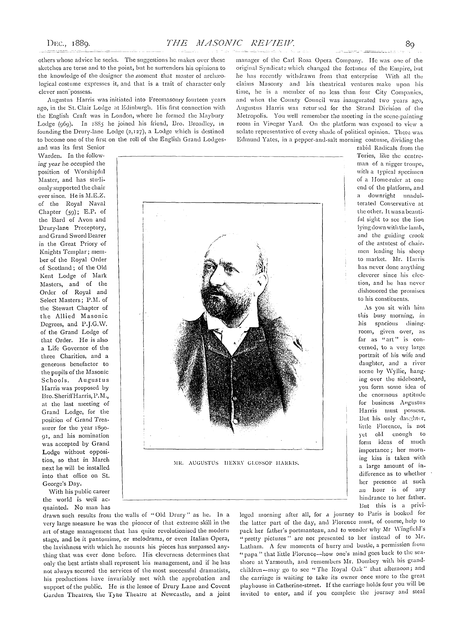 The Masonic Review: 1889-12-01 - Eminent Masons At Home.