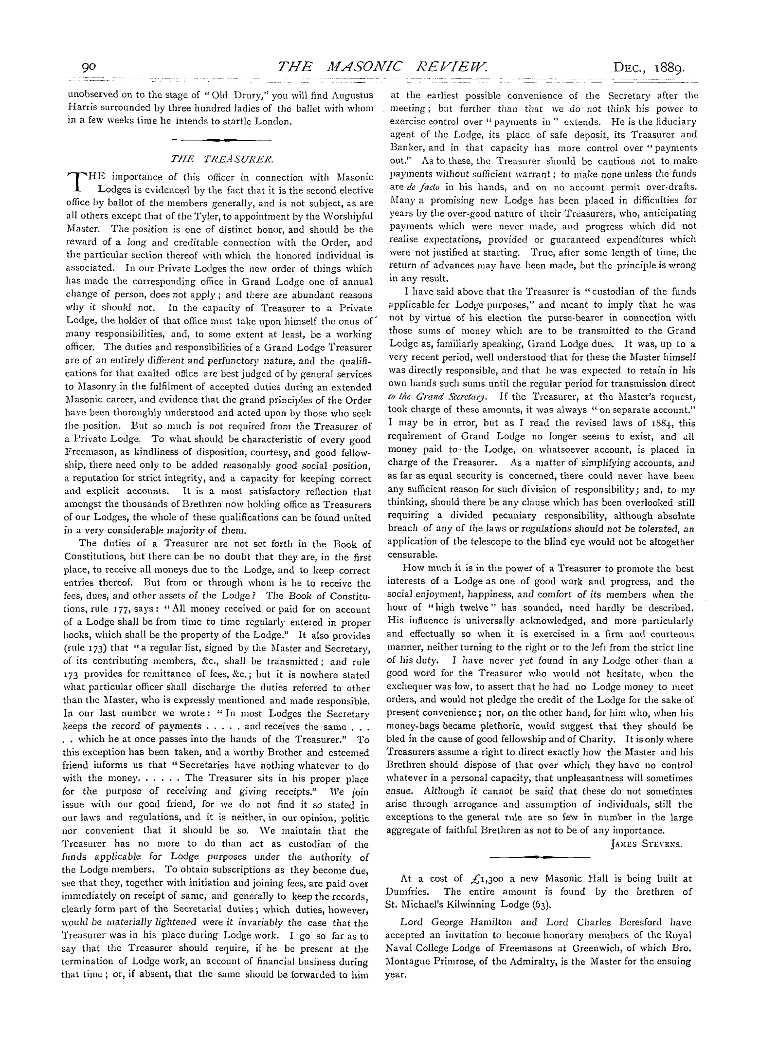 The Masonic Review: 1889-12-01 - Eminent Masons At Home.