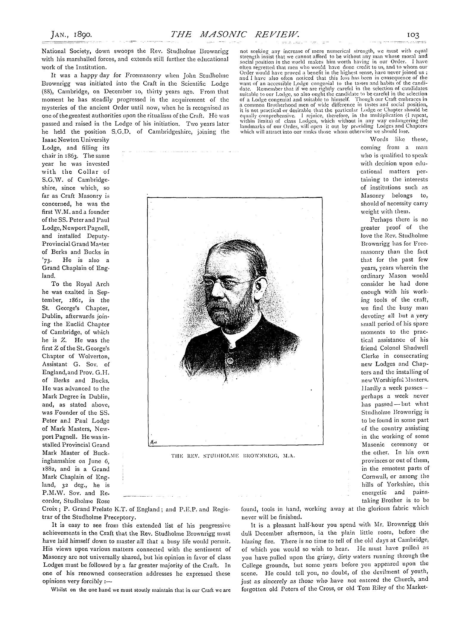 The Masonic Review: 1890-01-01 - Eminent Masons At Home.