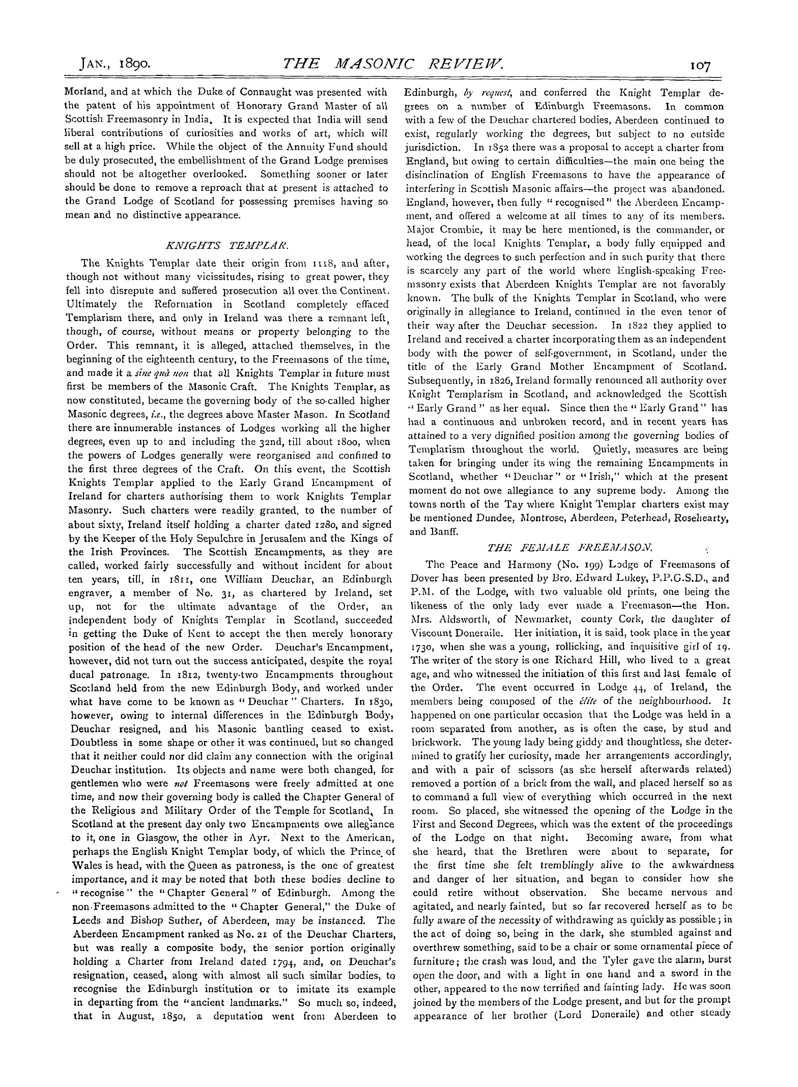 The Masonic Review: 1890-01-01 - Facts And Fancies.