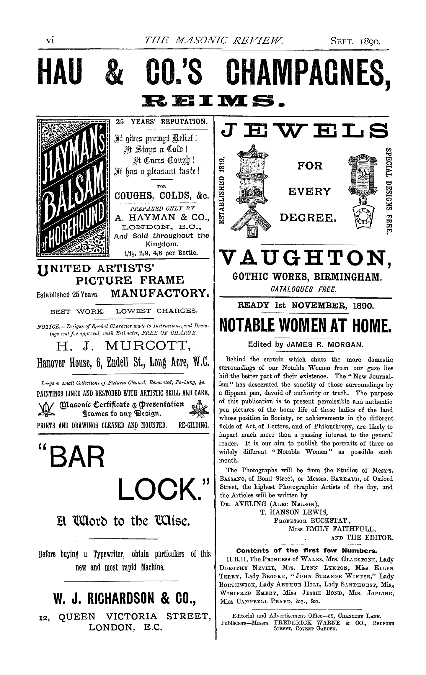 The Masonic Review: 1890-09-01: 23