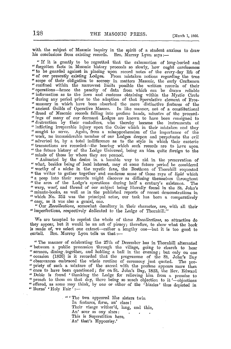 The Masonic Press: 1866-03-01 - Reviews.