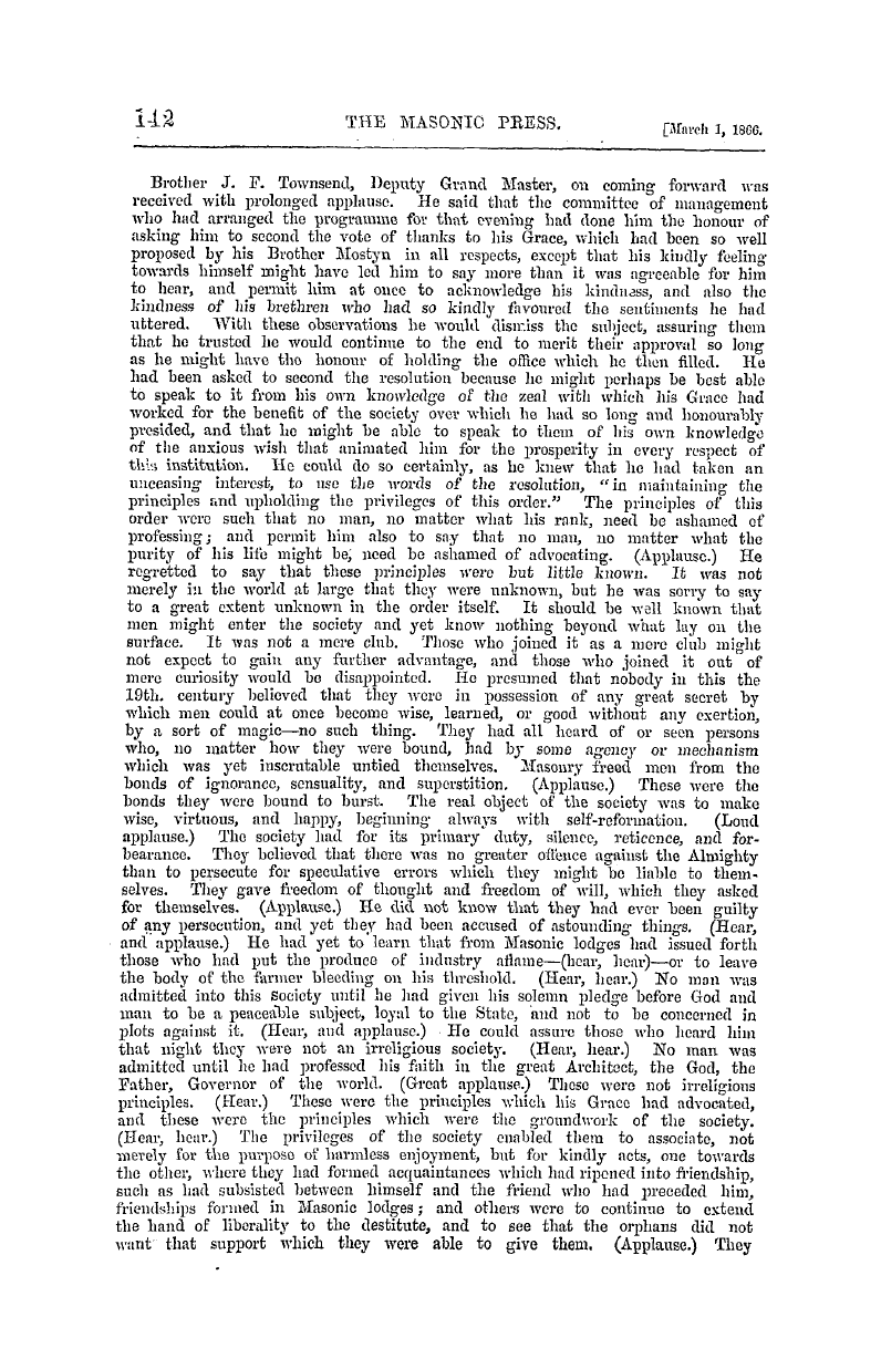 The Masonic Press: 1866-03-01 - Ireland.