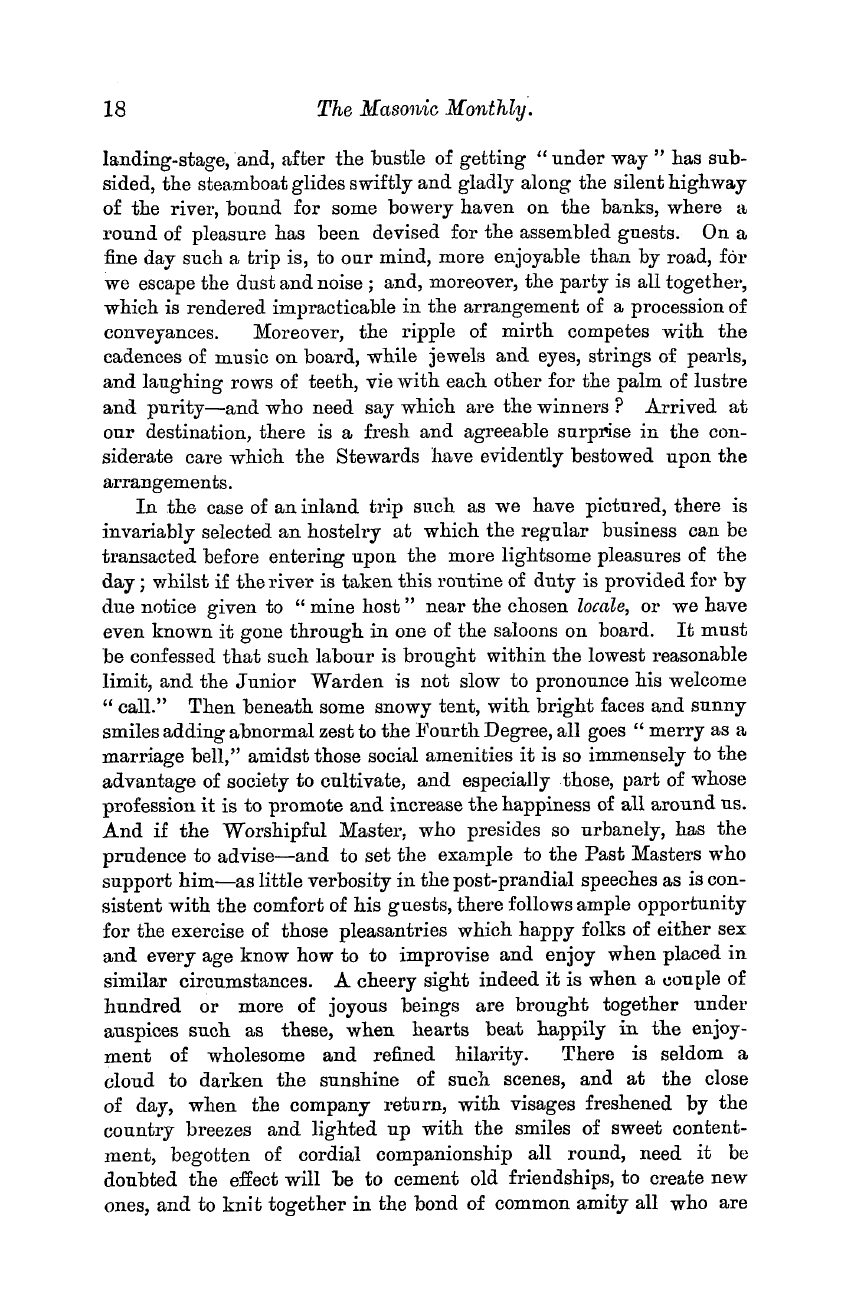 The Masonic Monthly: 1882-07-01 - The Days When We Go Gipsying.