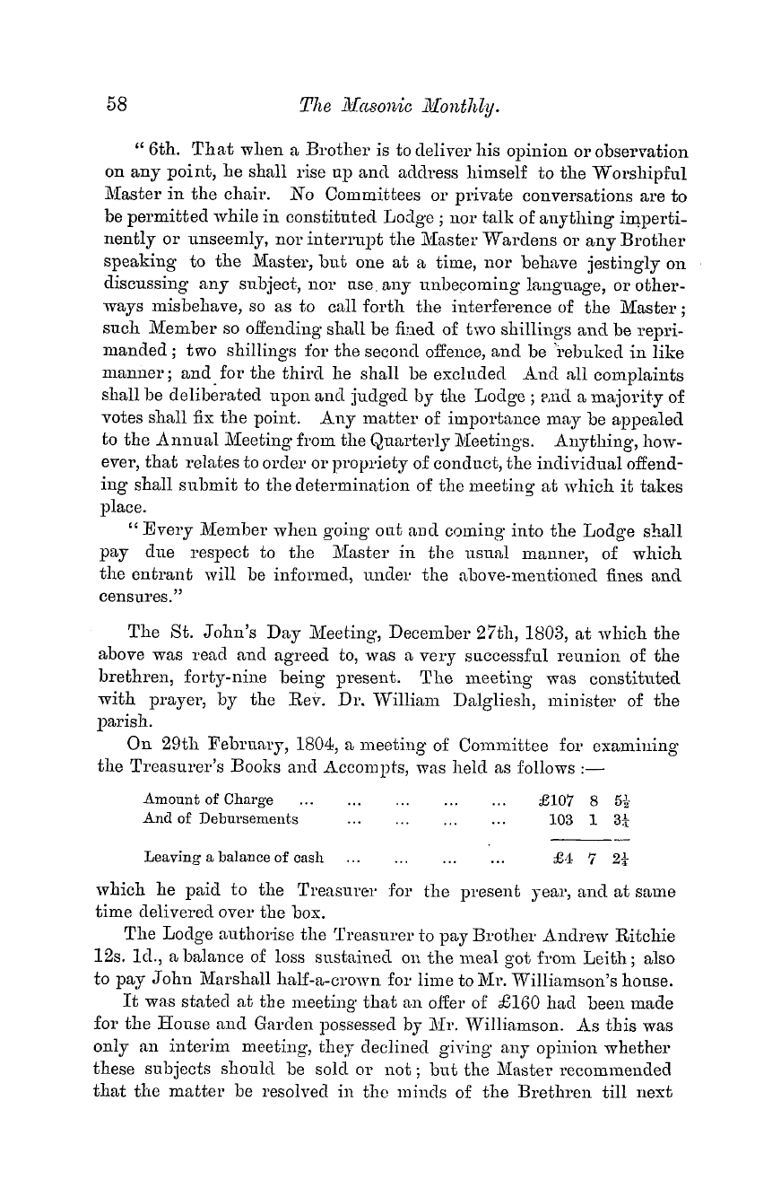 The Masonic Monthly: 1882-07-01 - Old Records Of The Lodge Of Peebles.