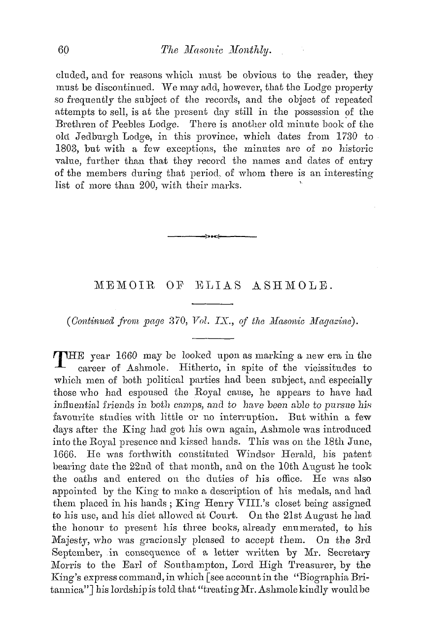 The Masonic Monthly: 1882-07-01 - Old Records Of The Lodge Of Peebles.